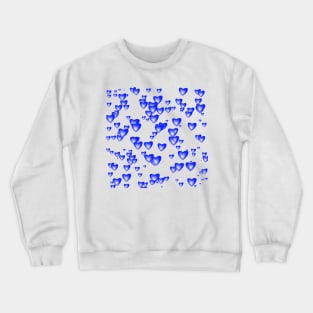 Little Royal Blue Valentine Hearts Crewneck Sweatshirt